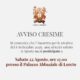 Avviso rinvio incontro Cresime